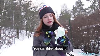 Public Agent Inked ginger Irina Vega earns cash for fucking