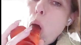 Natalia Sazonenko deepthroating a toy